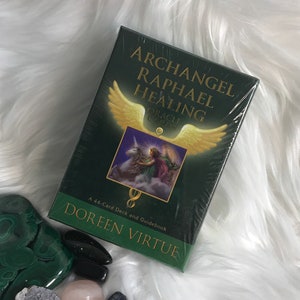 Archangel Raphael Healing Oracle Card Deck with Physical guidebook by Doreen Virtue | Out Of Print |AUTHENTIC! Factory SEALED! RARE!