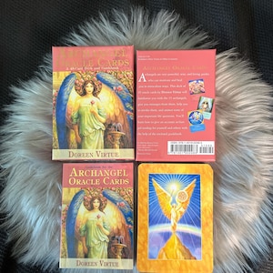 Archange Oracle Card Deck avec guide physique par Doreen Virtue | Boîte ouverte | Epuisé | Authentique ! Rares !