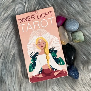 Baraja de cartas de Tarot de luz interior con folleto de instrucciones de guía física de Serena Borsella 78 cartas