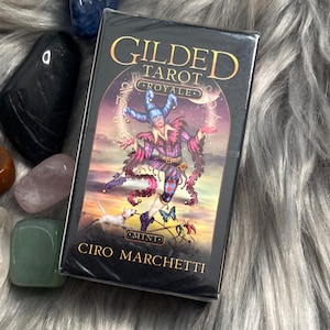 Mini jeu de cartes Tarot Royale doré (pas de guide) par Ciro Marchetti, 78 cartes