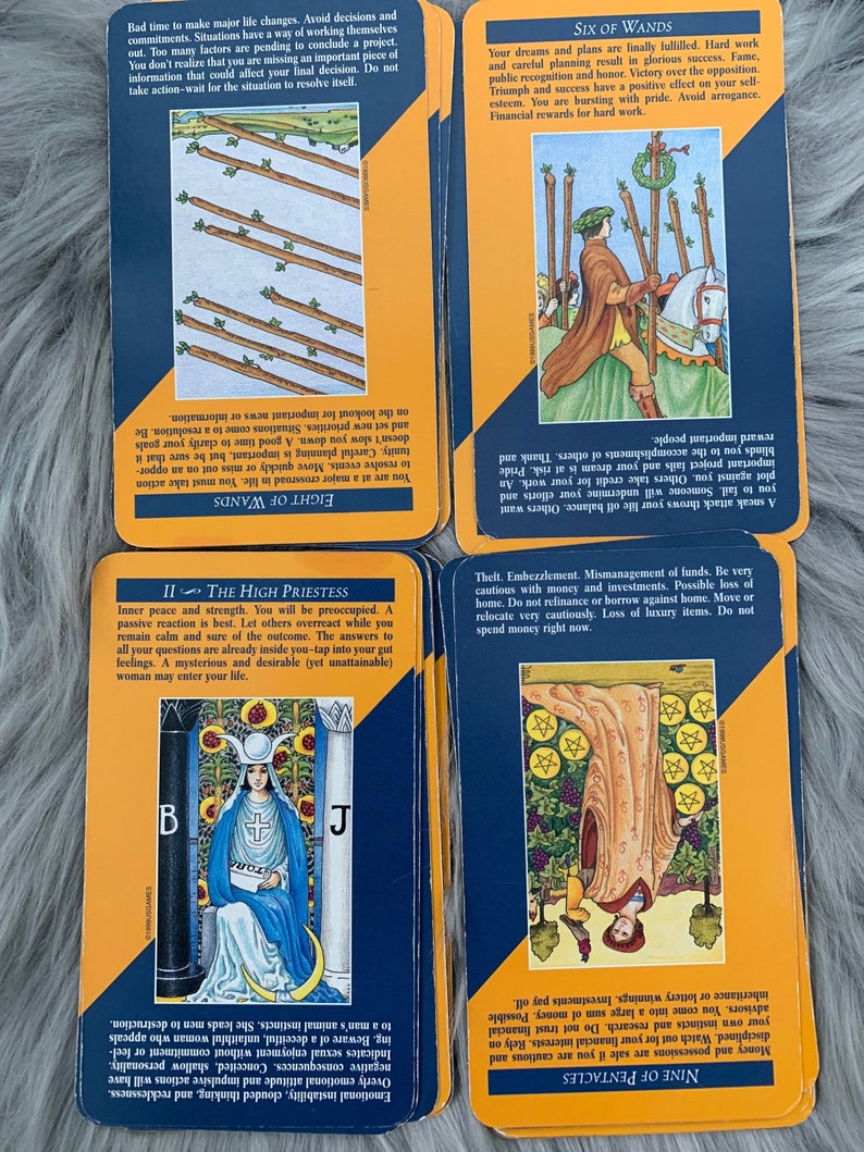 Quick & Easy Tarot Deck With Guide Card Meaning of Tarot on Etsy