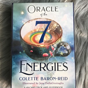 Baralho de cartas do Oráculo das 7 Energias com Guia Físico por Colette Baron-Reid Ilustrado por Jena DellaGrottaglia