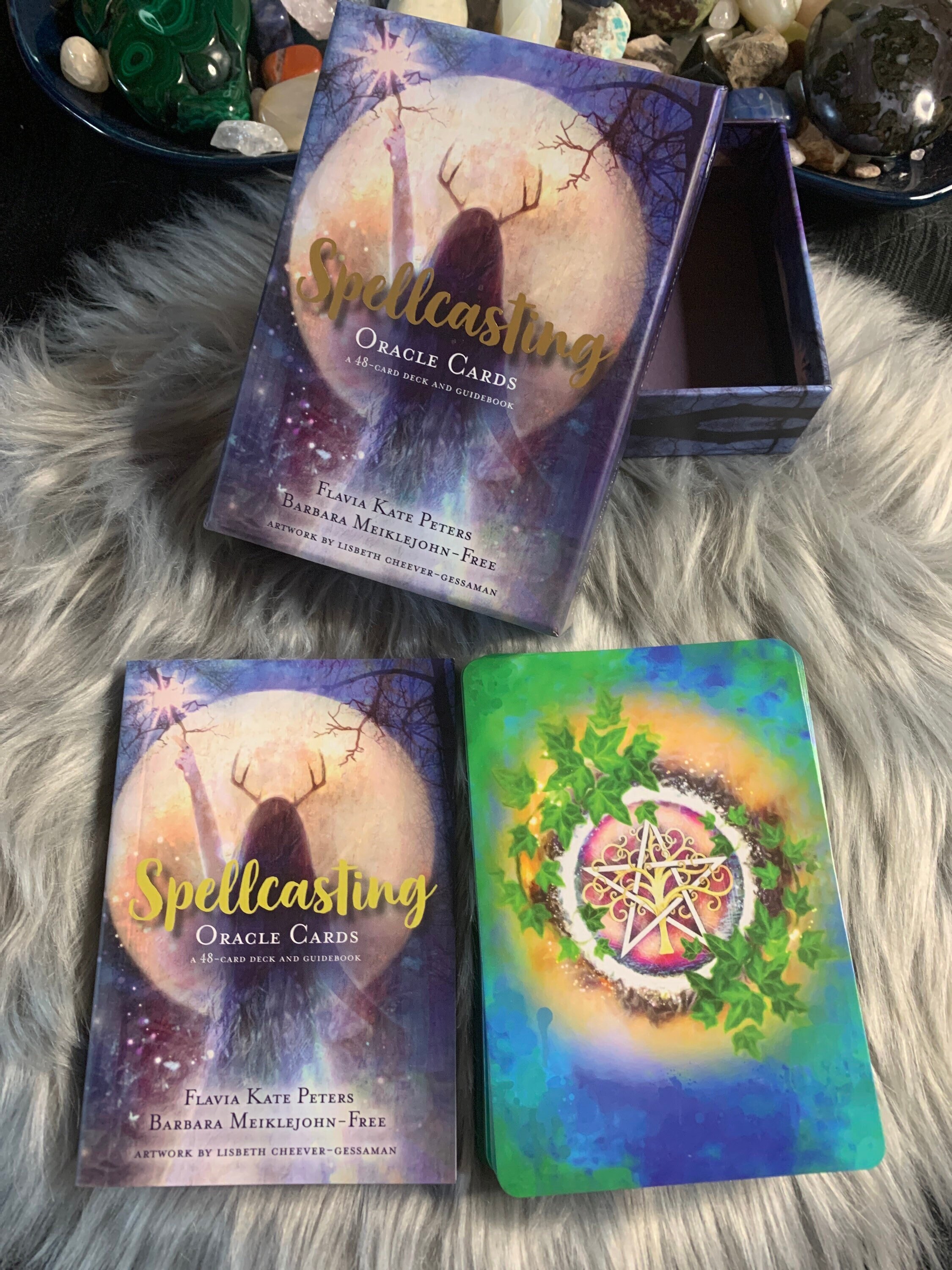 Spellcasting Oracle Card Deck With Guidebook by Flavia Kate Spellcasting Oracle Card Deck With Guidebook by Flavia Kate
