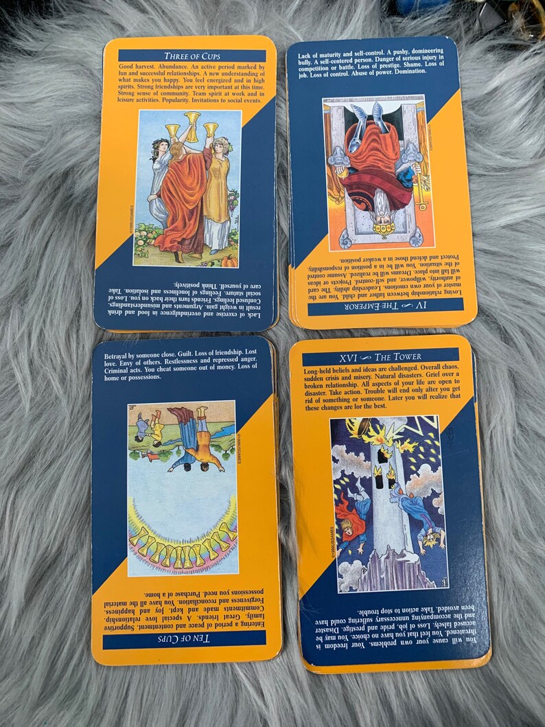 Quick & Easy Tarot Deck With Guide Card Meaning of Tarot on Etsy