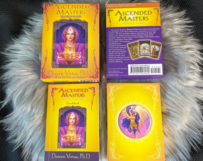 Authentic Ascended Masters Oracle Cards With Physical Guidebook by