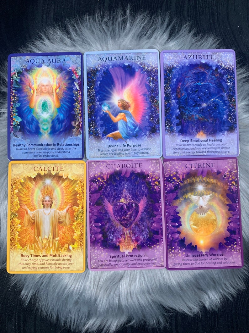 Crystal Angels Oracle Deck With Guidebook by Doreen Virtue and Etsy