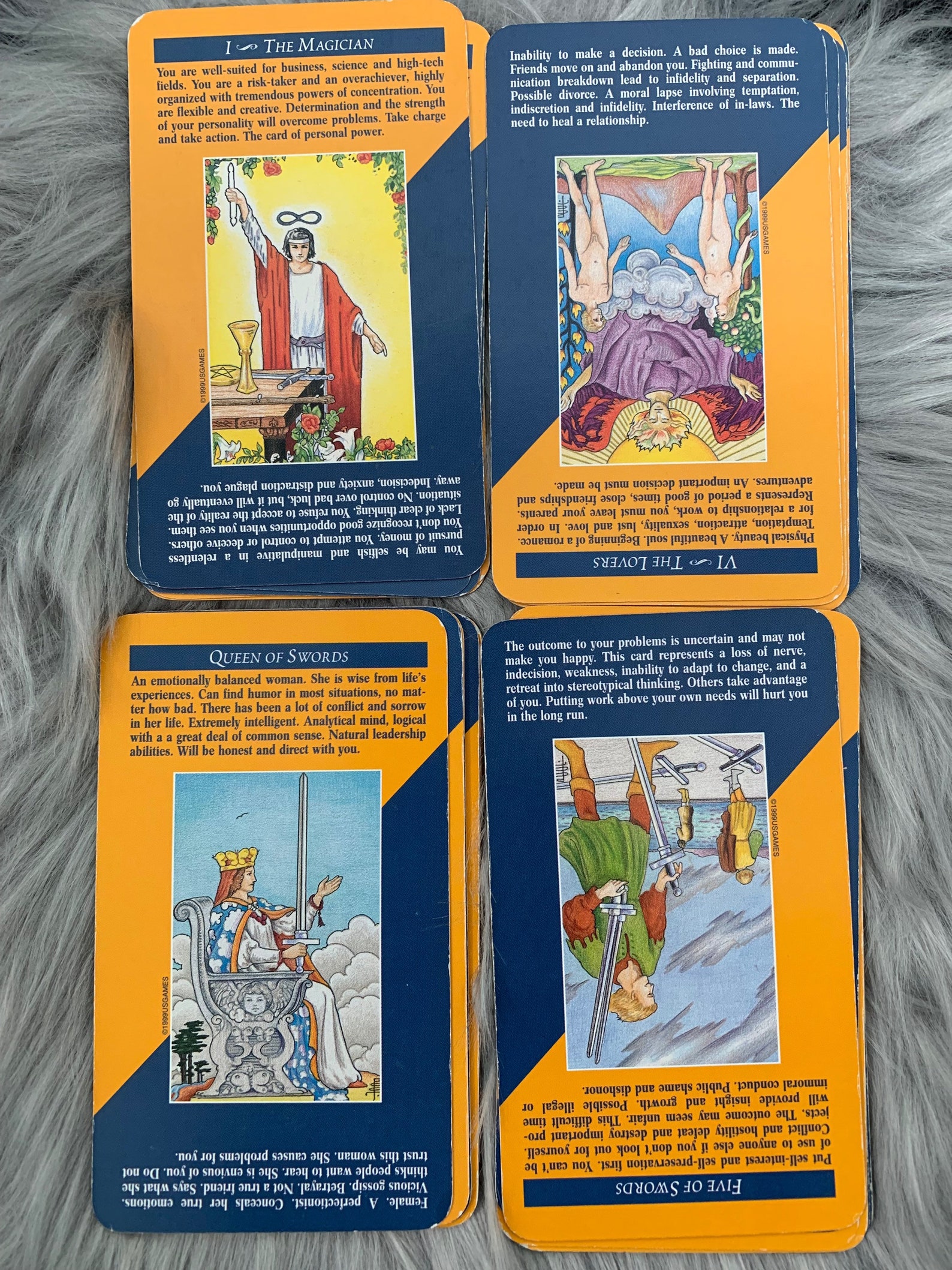 Quick & Easy Tarot Deck With Guide Card Meaning of Tarot on Etsy