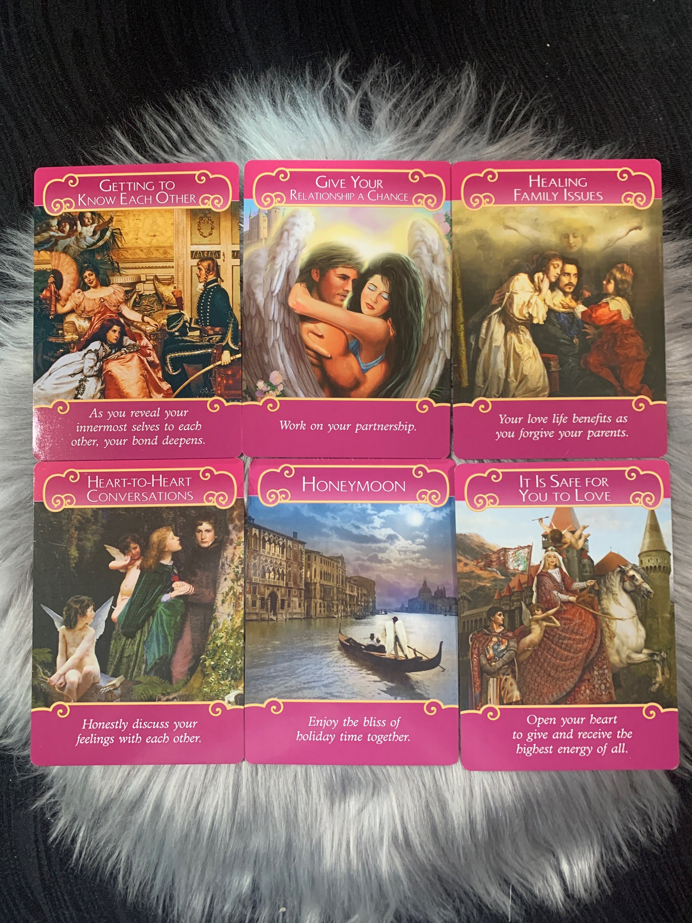 The Romance Angels Oracle Card Deck and Physical Guidebook