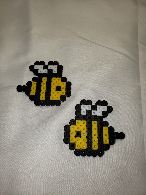 2 Small Bees Perler Beads Etsy Australia