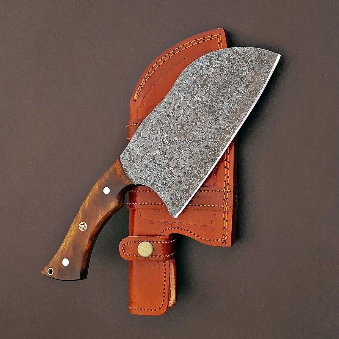 Serbian chef knife handmade chef cleaver knife camping knife Etsy