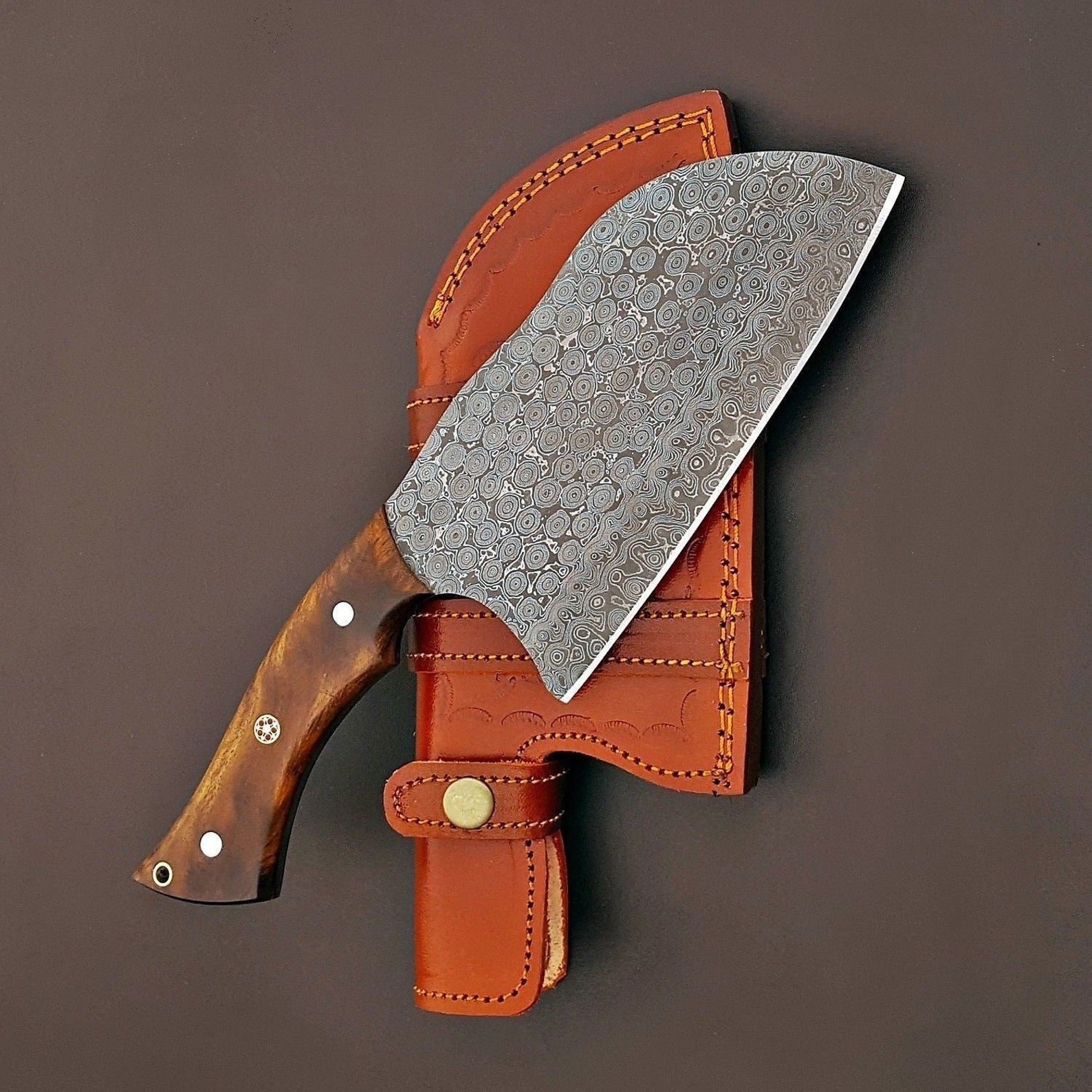 Serbian chef knife handmade chef cleaver knife camping knife Etsy