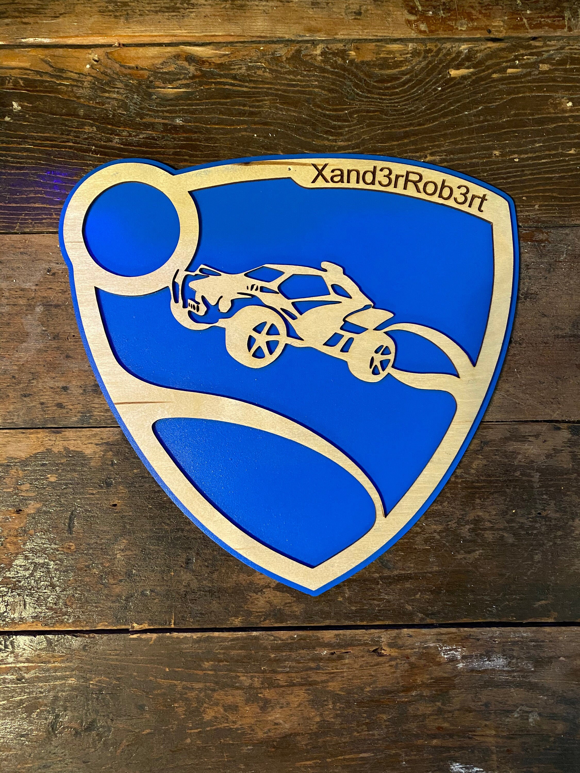 Rocket League wood wall art customize your battle station with Etsy