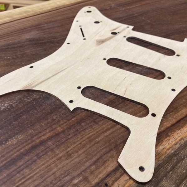 Wood pick guard for your personalized guitar | fits original Stratocaster guitars | Fender | Laser engraved