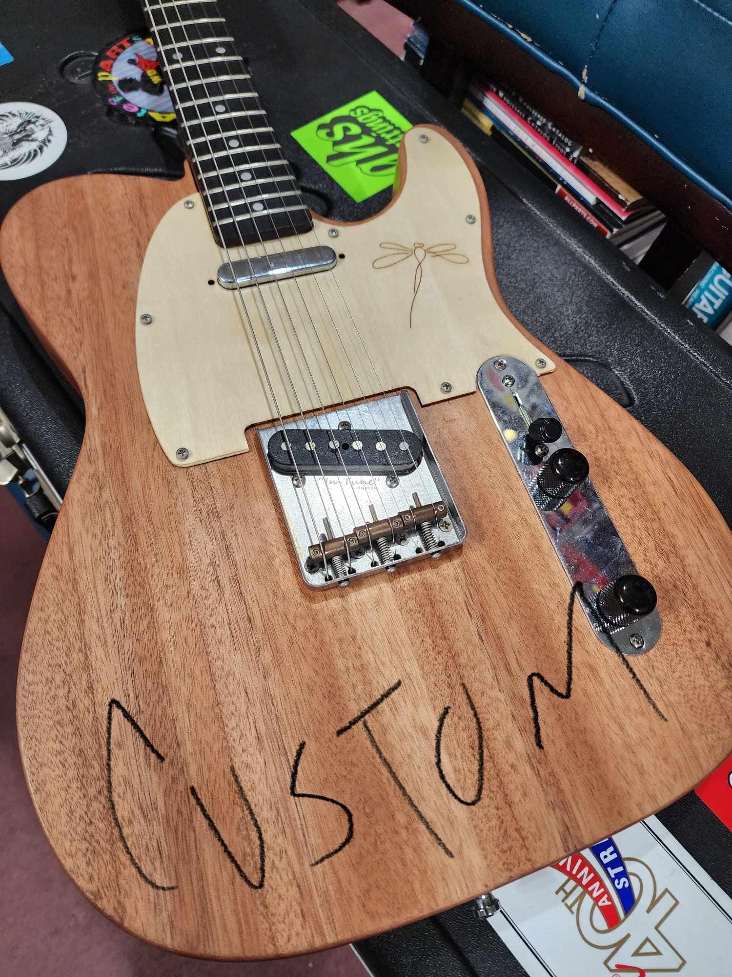 Customized wood pickguard. Please purchase only if we have already had conversation about a custom pickguard for your guitar!