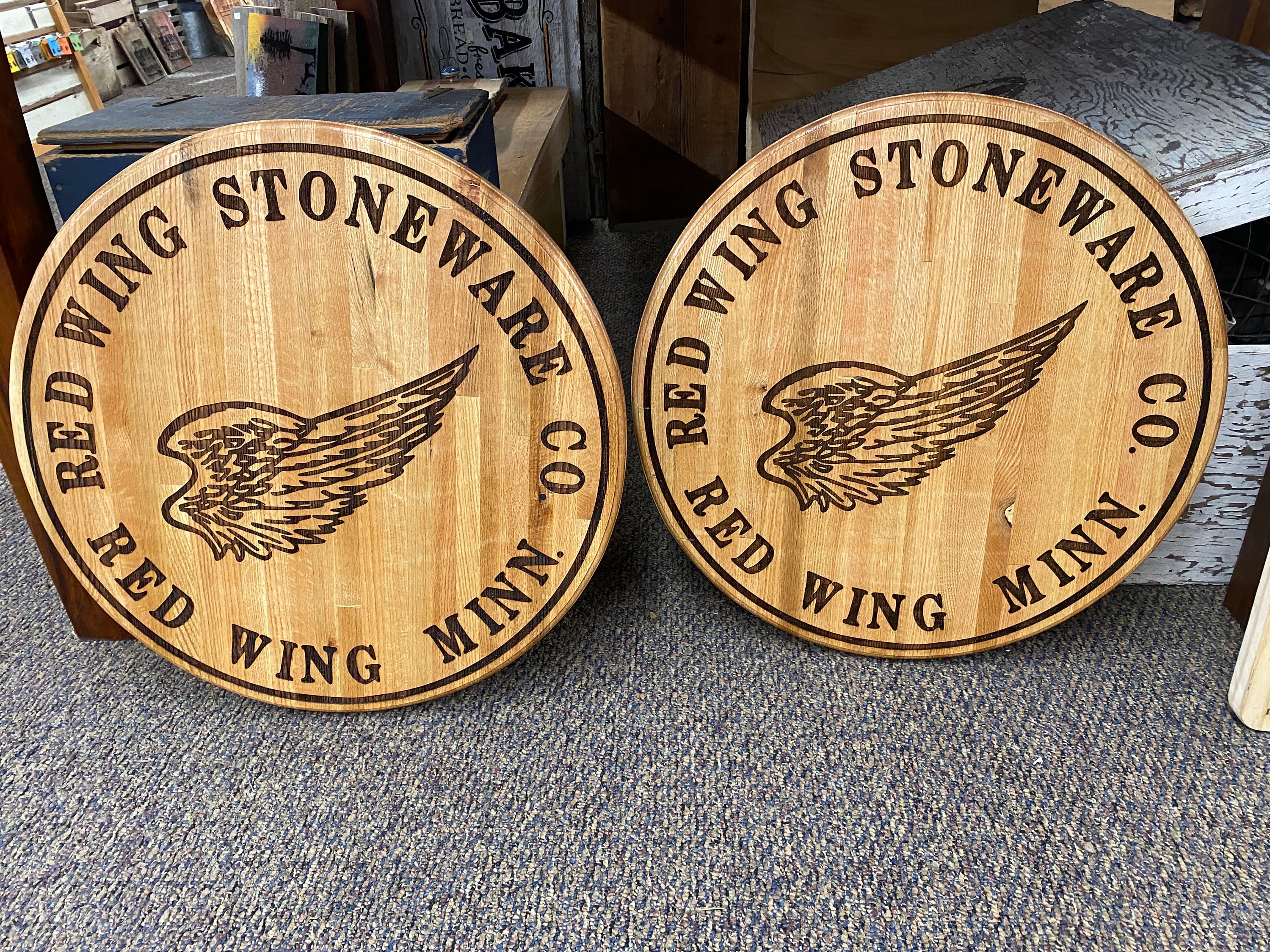 Red Wing Stoneware crock cover Fits 2 gallon up to 60 gallon crocks Red Wing Minnesota Stoneware design The Laser Lounge