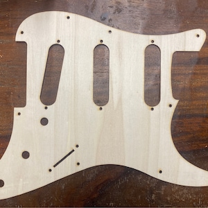 Fender Stratocaster wood pickguard 11 Hole fits RH guitars made in the USA matches WD music template The Laser Lounge