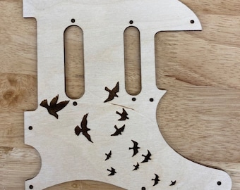 Fender Telecaster wood pickguard with Strat pickup Nashville 8 hole fits RH guitars made in USA The Laser Lounge