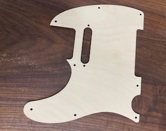 Fender Telecaster wood pickguard 8 hole fits LH guitars made in the USA The Laser Lounge