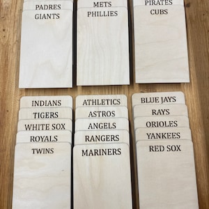 Full MLB set of sports cards dividers. This is a bundle of 30 individual pieces one for each MLB team! Customize your sports card collection