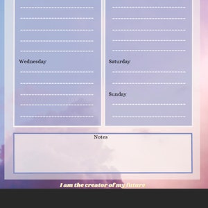 My weekly planner Digital planner Printable PDF image 3