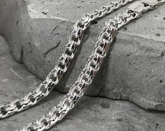 men necklace, sterling silver chain, mens jewelry, sterling silver initial necklace, men chain silver, oxidized chain