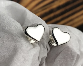 silver earrings stud, Heart Earrings,  dainty earrings, earring for women, small earrings, heart stud, 925' sterling silver earrings