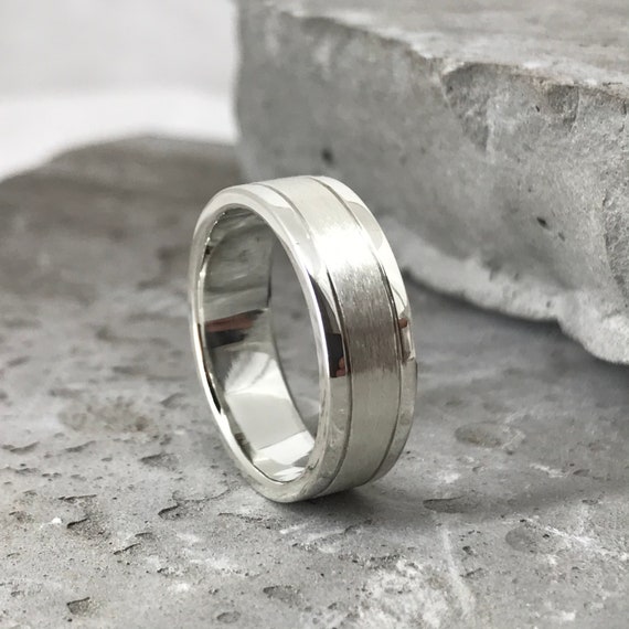 Direct Ring in Silver Men's Ring Men's Modern Ring Stainless Steel Ring  Men's Jewelry Silver Rings for Men by Modern Out - Etsy