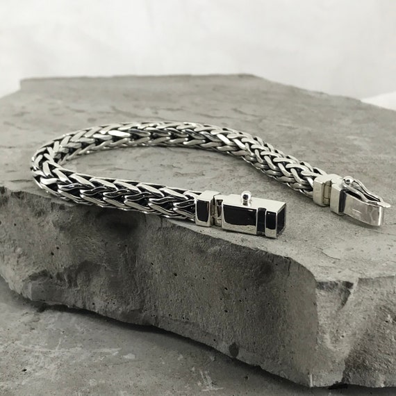 5mm Silver Bracelet for Men, Silver Franco Chain, Proclamation Jewelry