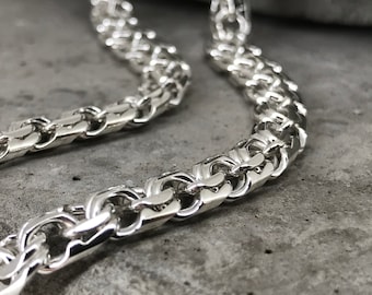 Oxidized Sterling Silver Mens Necklace Chain - Handmade Jewelry