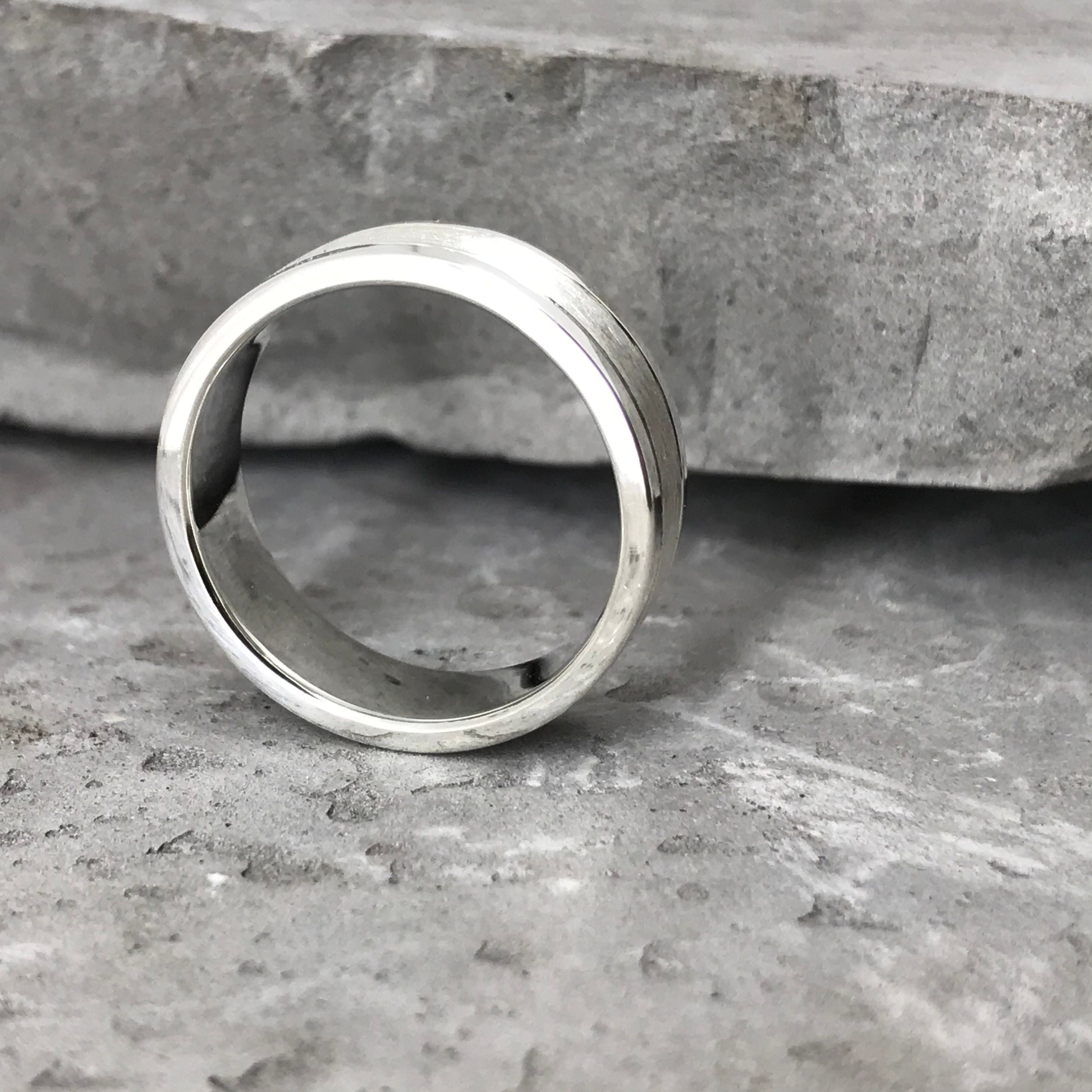 Men's Ring Men's Silver Wedding Rings Men's | Etsy