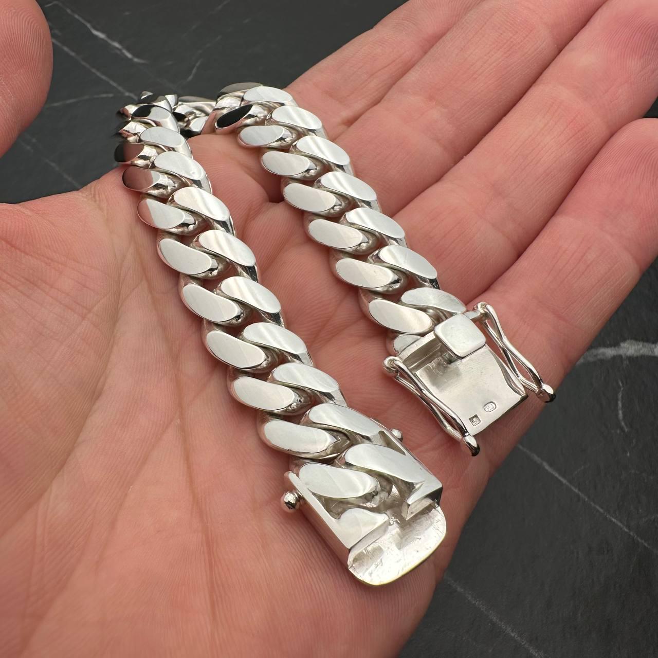 Cuban link 999 silver bracelet - Etsy 日本