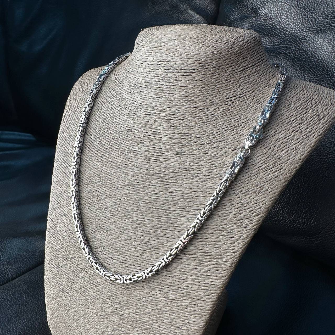 Silverly Collana In Argento Sterling Con Catena Bizantina Di Bali Per - Foto 2