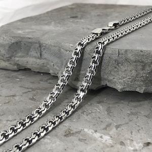 Men Necklace, Women Necklace, Men's Silver Necklace, Women Silver Necklace, 925'Sterling Silver Chain, Men Chain, Silver Chain, Gift for men