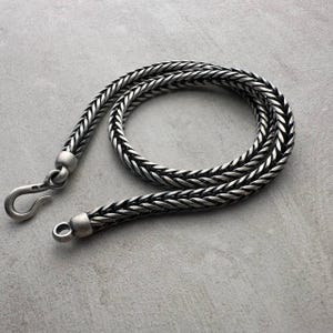 925' zilveren vossenstaartketting heren, vossenstaartketting heren, 925' sterlingzilveren ketting, sterlingzilveren ketting met hanger