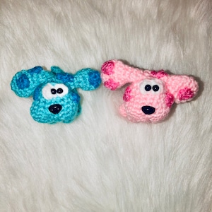 Crocheted Blues Clues Magenta and Blue