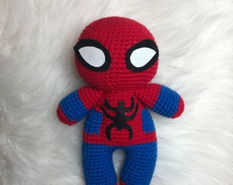 Hand Crocheted Spiderman Plushie
