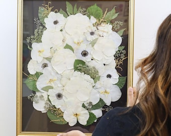 Pressed Bridal Bouquets | Preserved Wedding Bouquet | Framed Wedding Flowers | Bouquet Keepsake | Bridal Bouquet Preservation | Wedding Gift