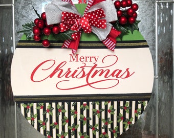 Handmade Wood Christmas Sign: Holiday Door/Wall Decor
