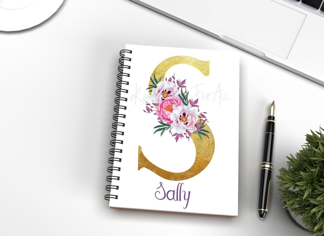 Personalised Notebook Initial and Name Notepad for Her - Etsy