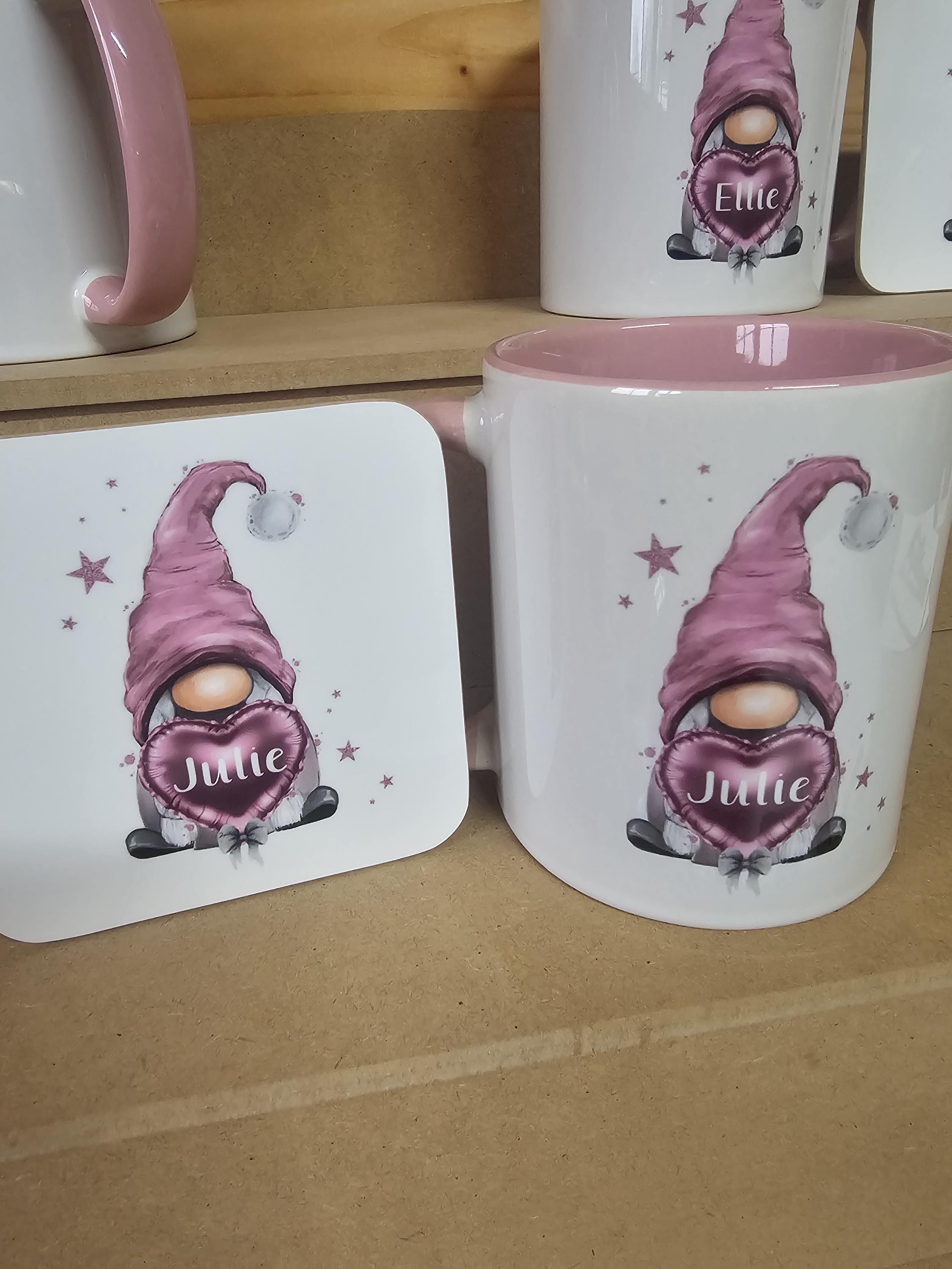 Taza De Cerámica Personalizable Con Diseño Gonk Gonks Rosa, Regalo Novedad Para Cumpleaños O San Valentín