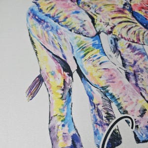 Rainbow Elephant Tote bag, Personalised Totebag, Large Totebag, Colourful Elephant Gift, Long Handle Bag image 11