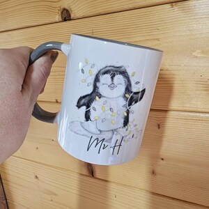 Personalised Christmas Penguin Mug, Sketch Penguin With Xmas Lights, Christmas Hot Choc Mug image 15