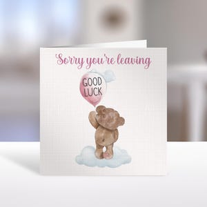 Carte de départ, carte de vœux désolée, nouvelle carte de chance pour elle ou pour lui