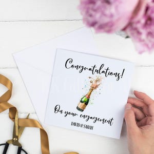 Félicitations personnalisées pour votre carte de fiançailles, carte de fiançailles pour ami frère soeur fils fille