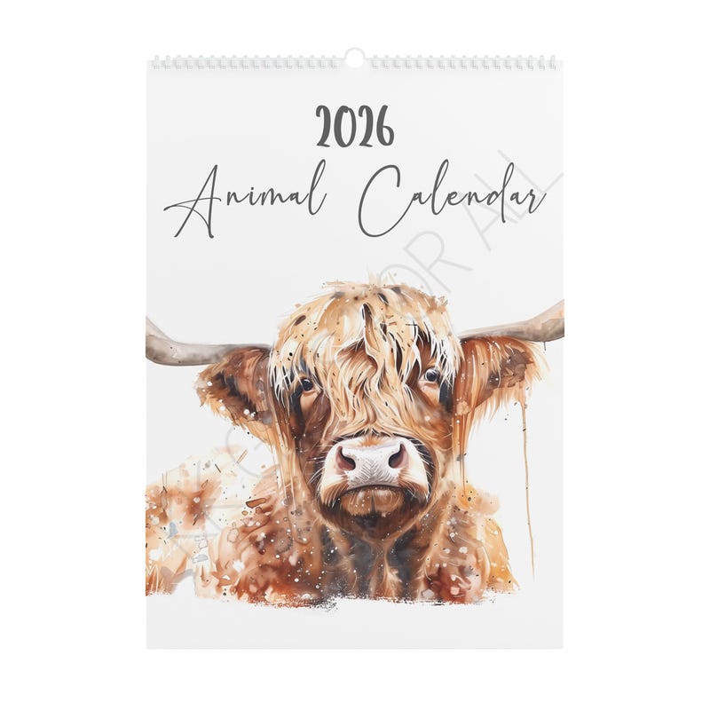 A4 Calendar 2026 Animals - Etsy UK