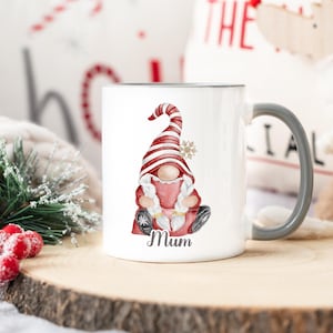 Christmas Cocoa Mug, Personalised Gonk Cup, Christmas Gnome Mug