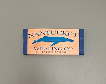 Nantucket Whaling Co Sign | Coastal Wood Wall Decor