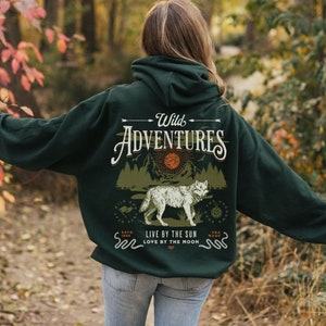 Forestcore Granola Girl Aesthetic Shirt | National Parks Hooded Sweatshirt | Indie Mountain Sweatshirt | Retro Environmental Gorpcore Hoodie