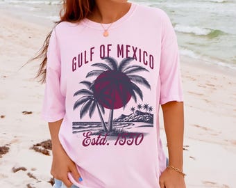 Gulf of Mexico Comfort Colors Tee: Coastal Beach Shirt