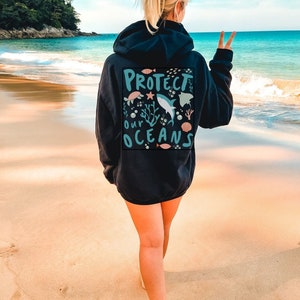 Beach Hoodie, Beach Hoodies for Women, Ocean Beach Hoodie, Beach Sweatshirt, Summer Vacation Hoodie, Trending Pullover Oversized Hoodie